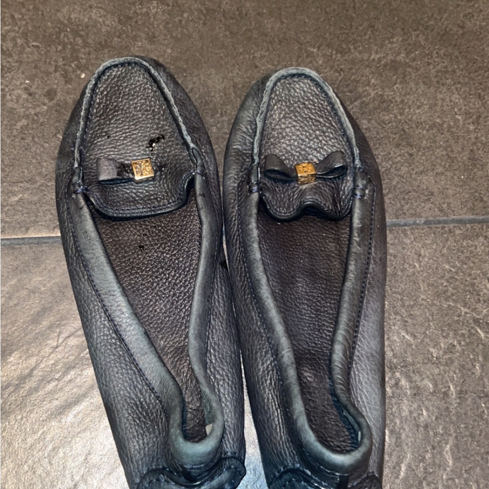Tory Burch Black Leather Women's Loafers